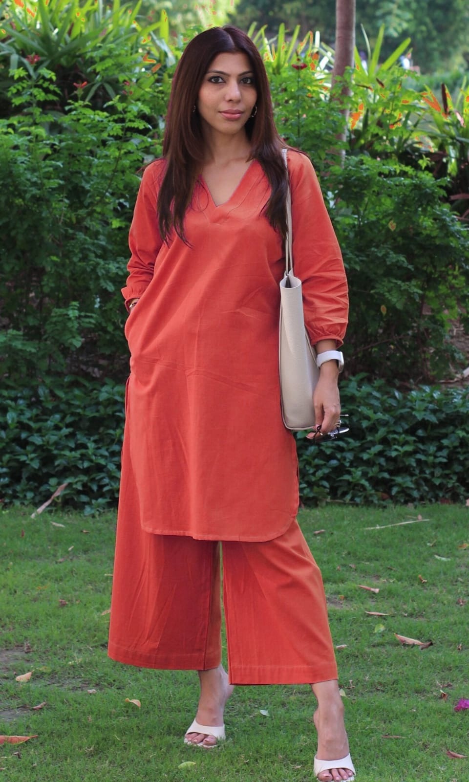 Orange Kurta Palazzo Set – Stylish aur Comfortable     Women Ethnic Wear